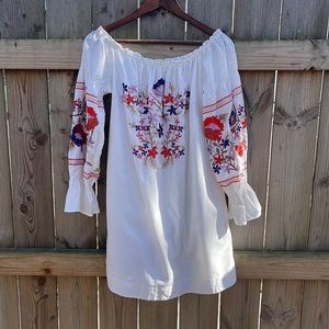 🌸Free People Embroidered CottageCore  Dress